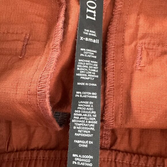 Vuori Vintage Ripstop Shorts Womens XS Cinnamon Organic Cotton Blend SS-1978 - Picture 8 of 10